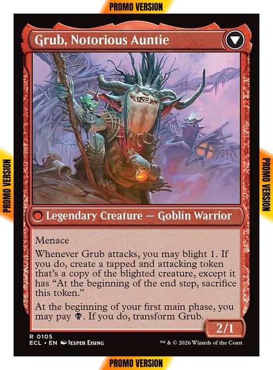 Grub, Storied Matriarch // Grub, Notorious Auntie [105p] [Promo Pack] [Lorwyn Eclipsed: Promos] [Non-Foil] - Image 2