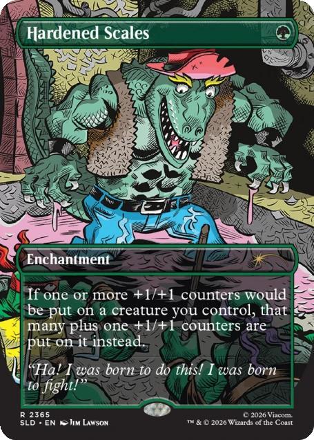Hardened Scales [2365] [Borderless] [Mighty Mutanimals] [Secret Lair Drop] [Non-Foil]