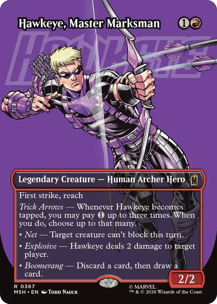 Hawkeye, Master Marksman [367] [Borderless] [Logo] [Marvel Super Heroes] [Non-Foil]