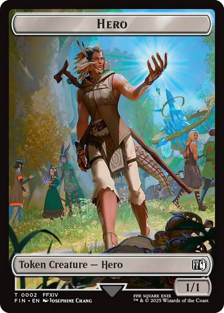 Hero Token (02) // Spirit Token (03) [FIN/FIC Set Symbol] [FINAL FANTASY: Commander: Tokens] [Non-Foil]