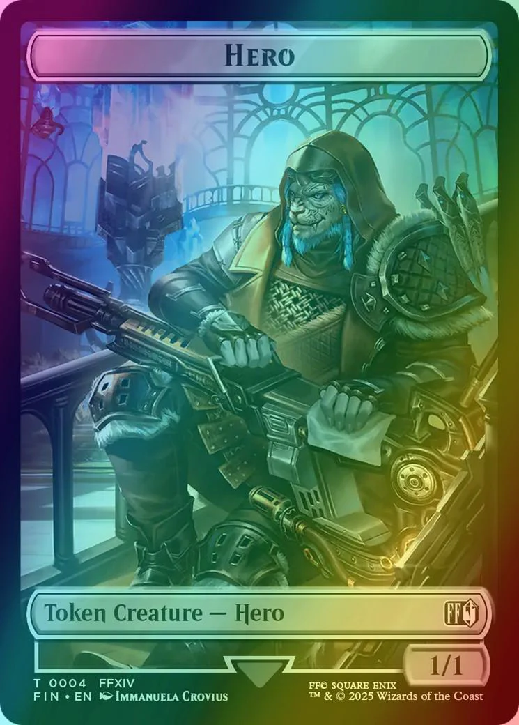 Food Token (22) // Hero Token (04) [FINAL FANTASY: Tokens] [Foil] - Image 2