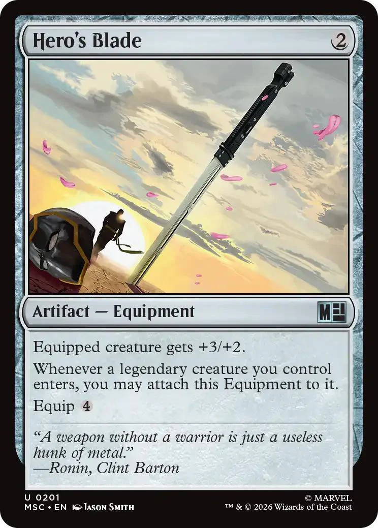 Hero's Blade [201] [Marvel Super Heroes: Commander] [Non-Foil]