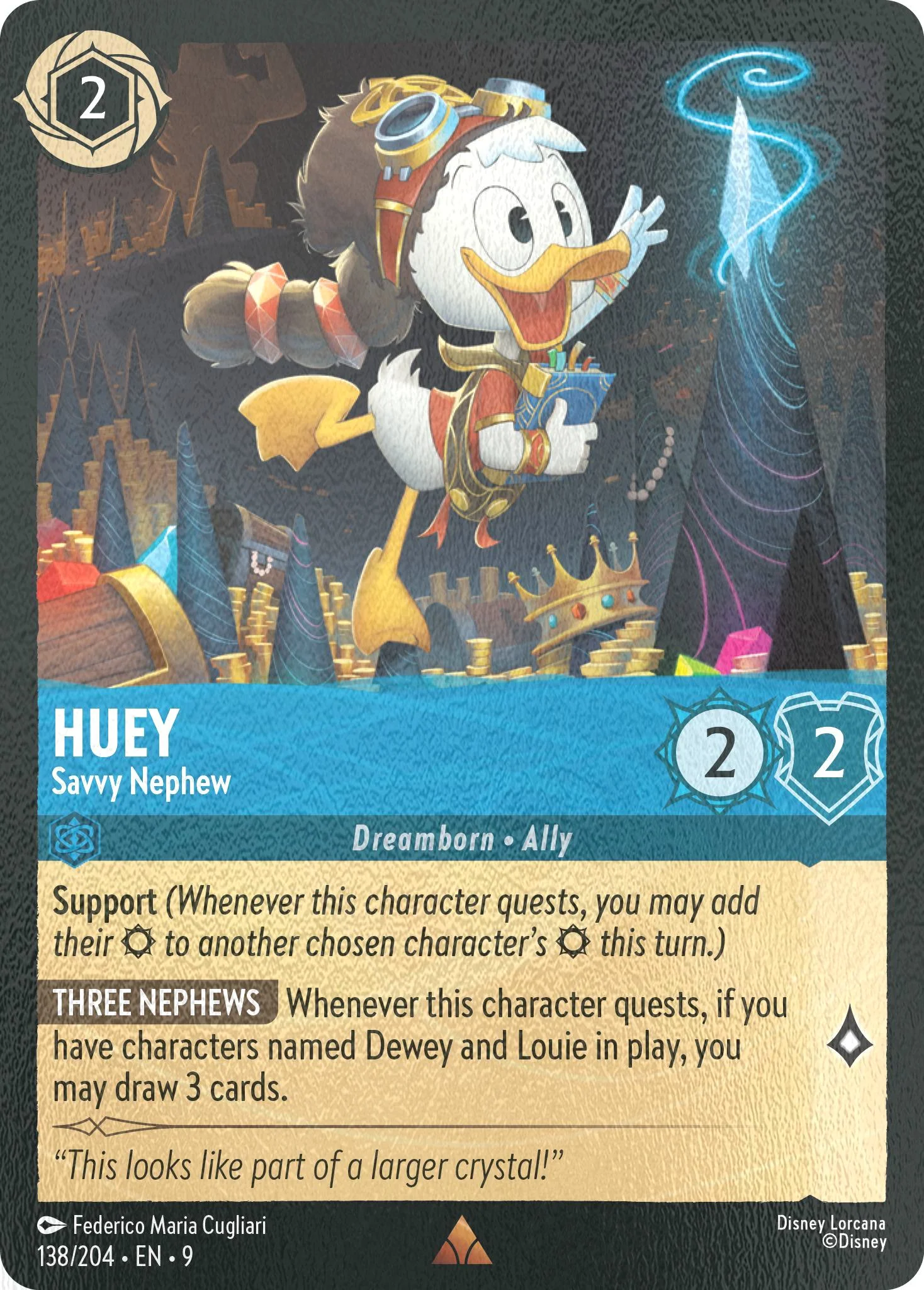 Huey - Savvy Nephew - 138/204 [Fabled] [Cold Foil]