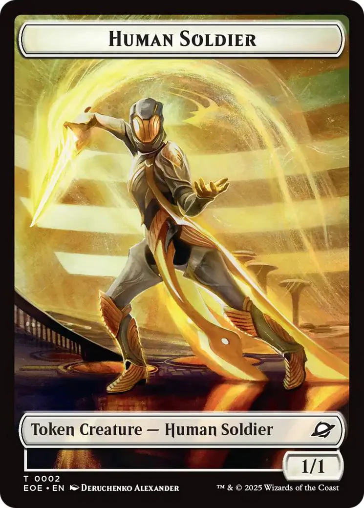 Human Soldier Token (02) // Lander Token (04) [Edge of Eternities: Tokens] [Non-Foil]