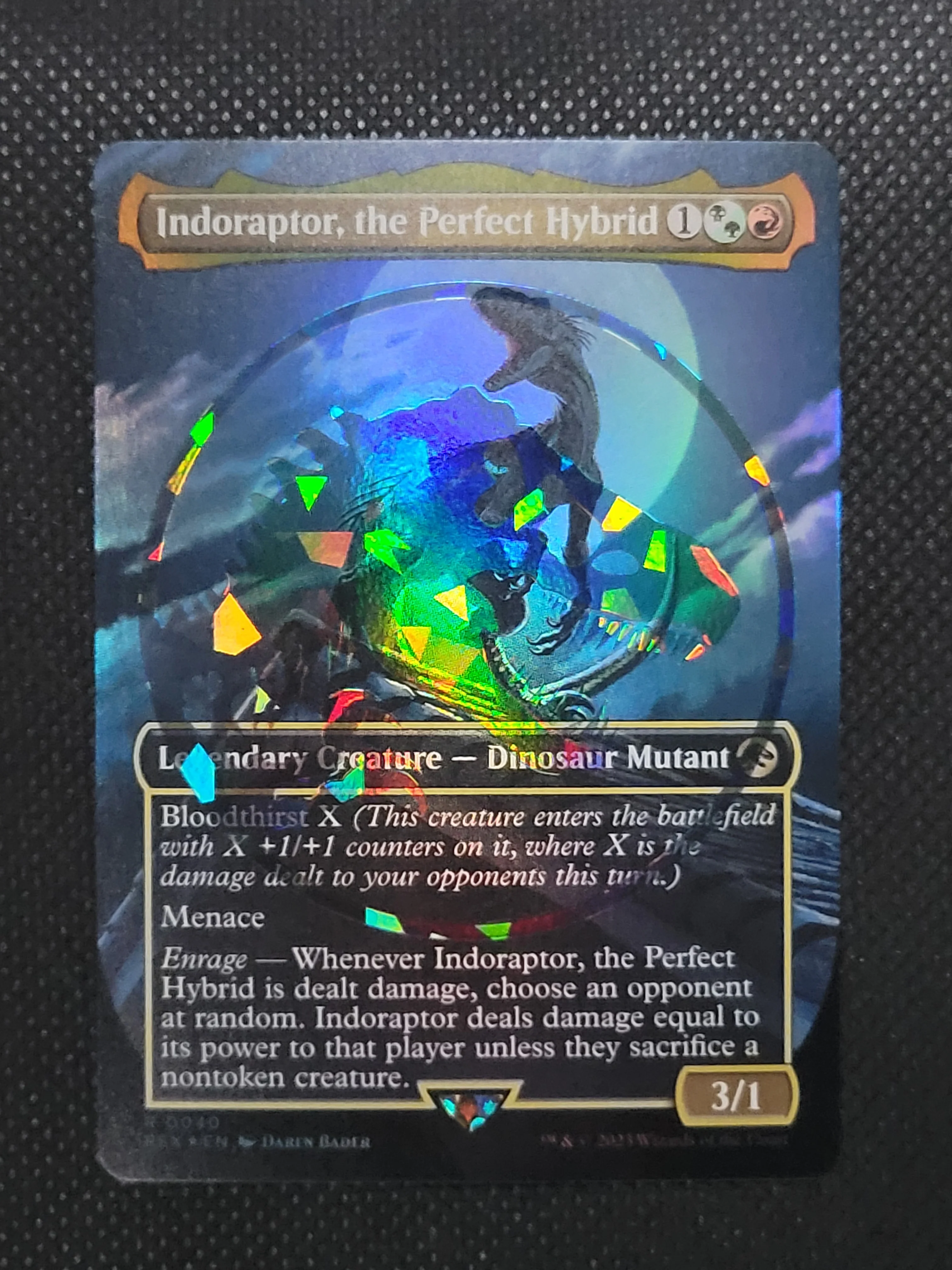 Indoraptor, the Perfect Hybrid — Borderless|Emblem|Foil — ID 17590 - Image 3