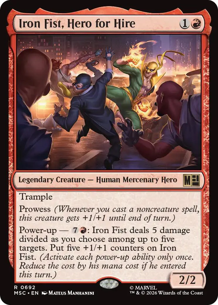Iron Fist, Hero for Hire [692] [Jumpstart] [Marvel Super Heroes: Commander] [Non-Foil]