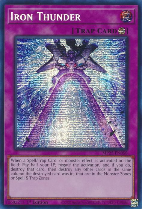 Iron Thunder - MP25-EN058 - Prismatic Secret Rare - 1st Edition