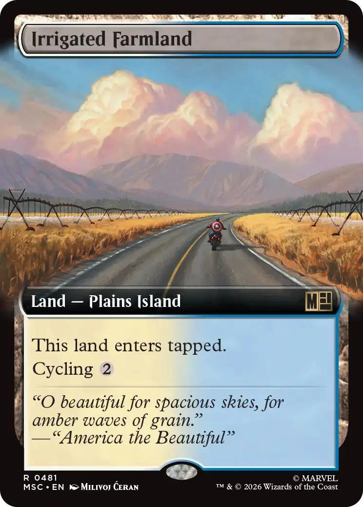 Irrigated Farmland [481] [Extended Art] [Marvel Super Heroes: Commander] [Non-Foil]