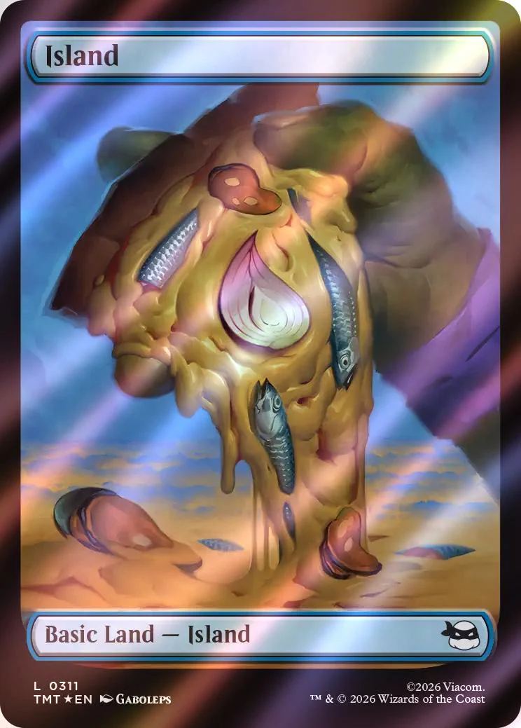 Island [311] [Full Art] [Pizza Basic Land ] [Teenage Mutant Ninja Turtles] [Surge Foil]