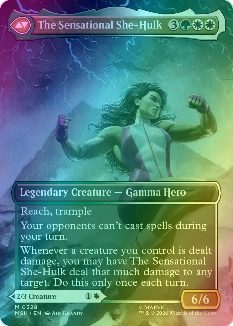 Jennifer Walters // The Sensational She-Hulk [328] [Borderless] [Scene] [Marvel Super Heroes] [Foil] - Image 2