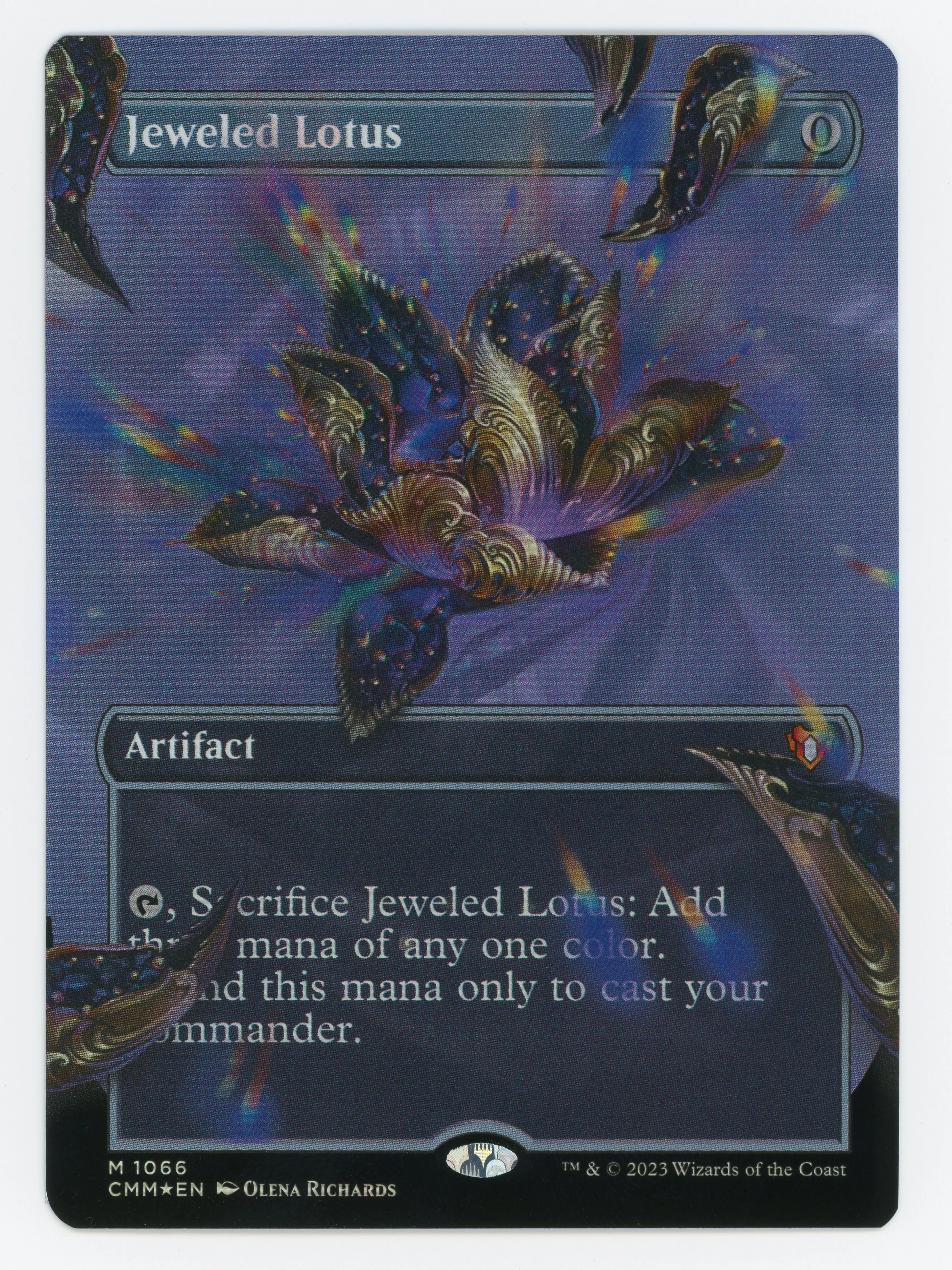 Jeweled Lotus — Borderless|Frame Break|Textured Foil — ID 16206