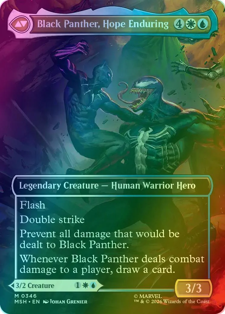 King T'Challa // Black Panther, Hope Enduring [346] [Borderless] [Scene] [Marvel Super Heroes] [Foil] - Image 2