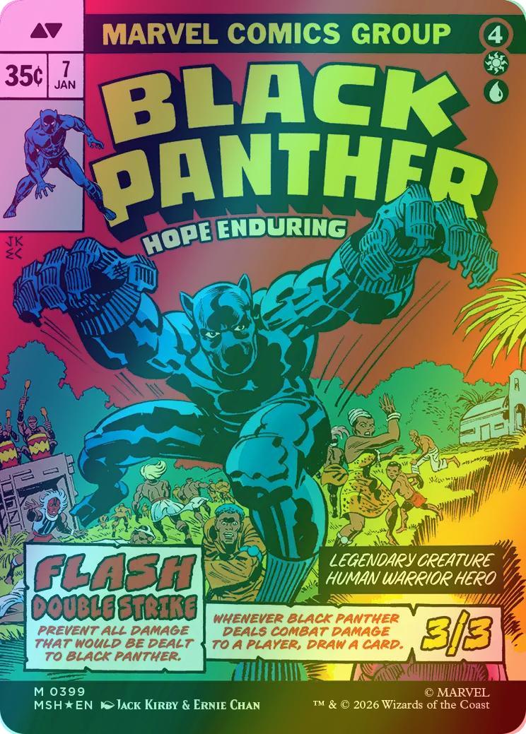 King T'Challa // Black Panther, Hope Enduring [399] [Borderless] [Classic Comic] [Marvel Super Heroes] [Foil] - Image 2