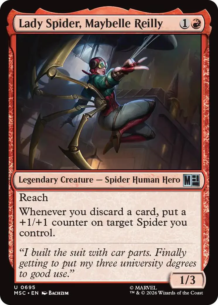 Lady Spider, Maybelle Reilly [695] [Jumpstart] [Marvel Super Heroes: Commander] [Non-Foil]