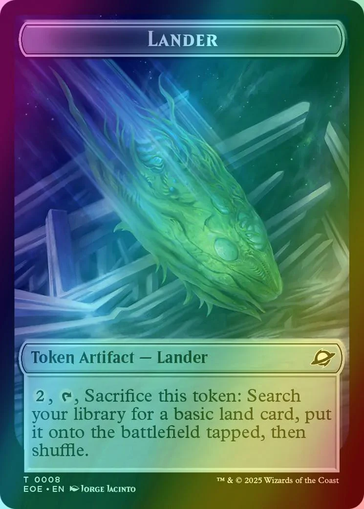 Human Soldier Token (02) // Lander Token (08) [Edge of Eternities: Tokens] [Foil] - Image 2
