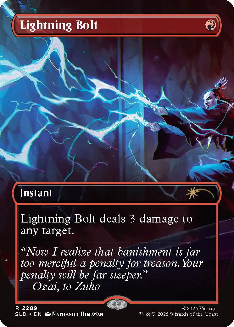 Lightning Bolt [2289] [Borderless] [Everything Changed] [Secret Lair Drop] [Non-Foil]