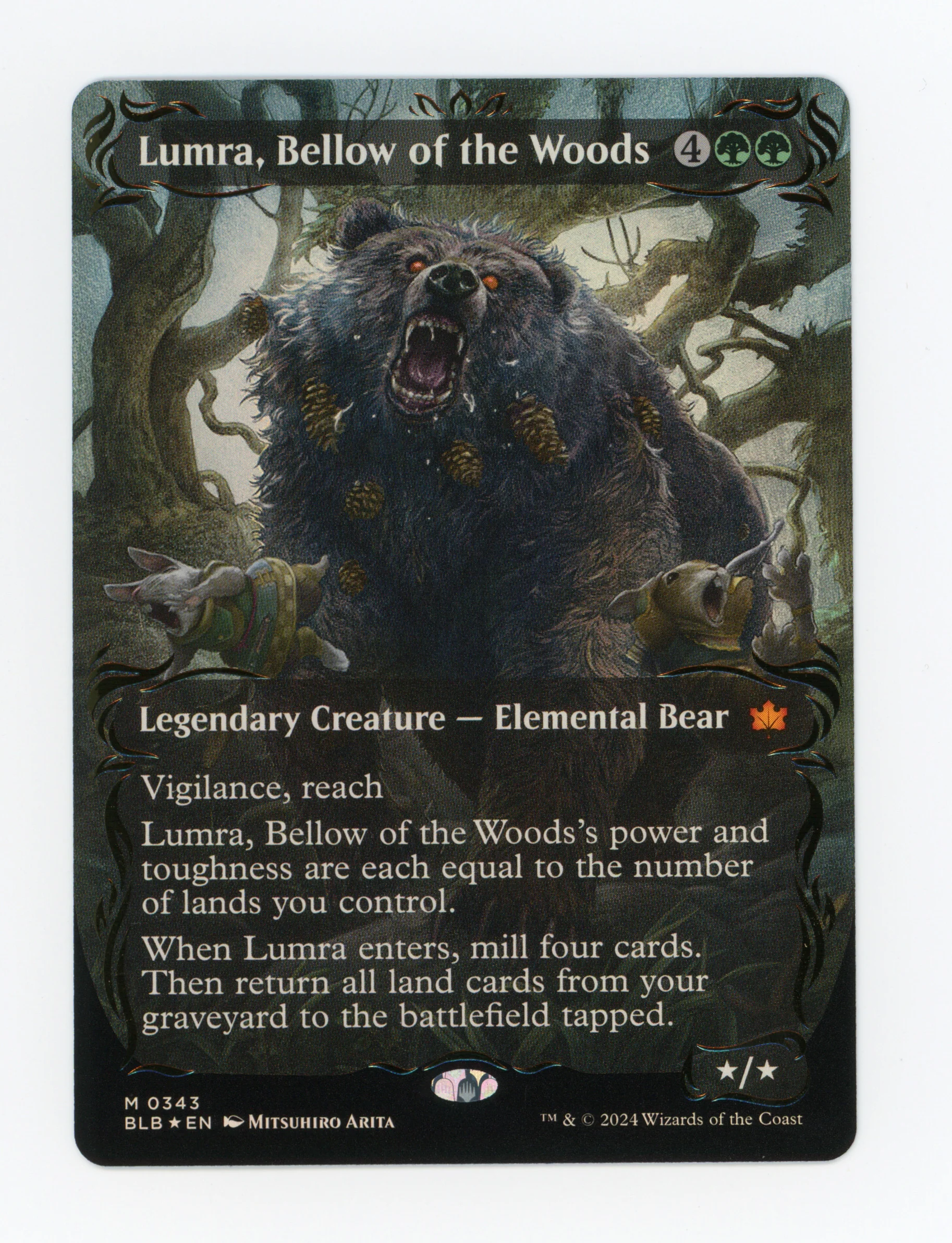 Lumra, Bellow of the Woods — Borderless|Anime|Raised Foil — ID 17244