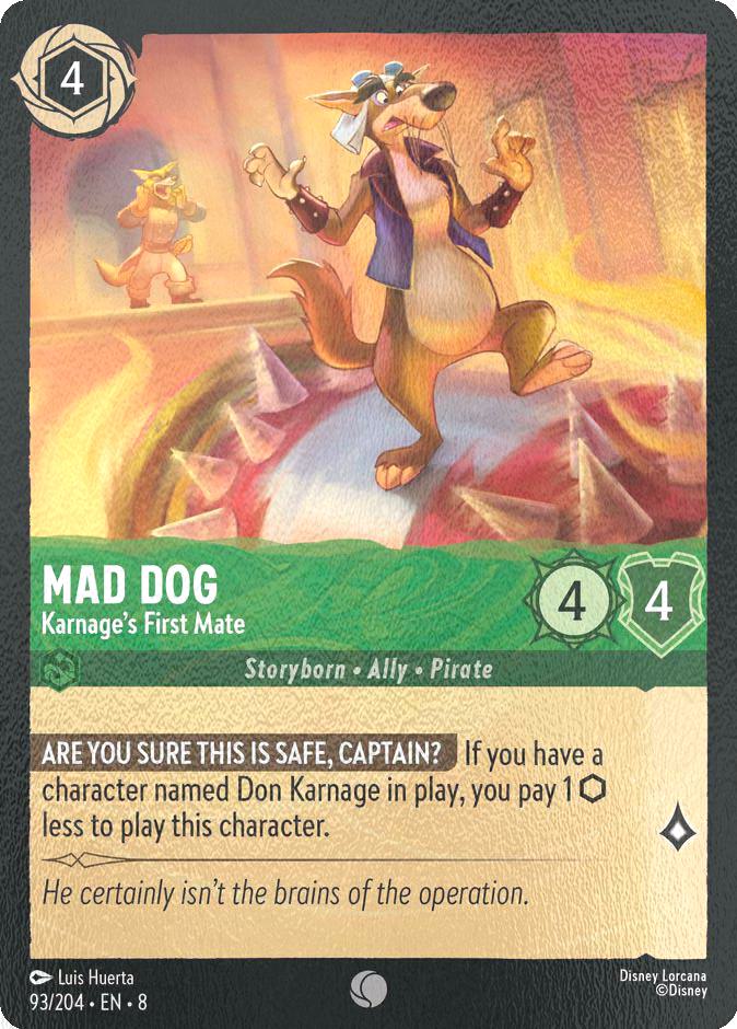 Mad Dog - Karnage's First Mate - 93/204 [Reign of Jafar] [Cold Foil]