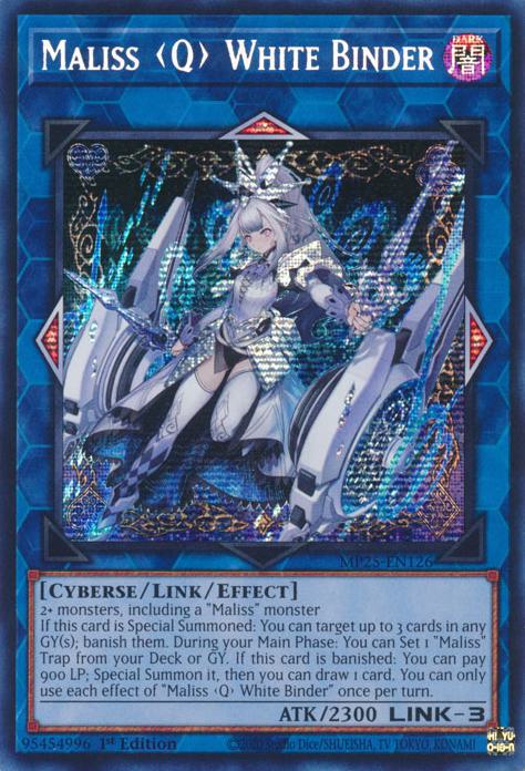 Maliss <Q> White Binder - MP25-EN126 - Prismatic Secret Rare - 1st Edition