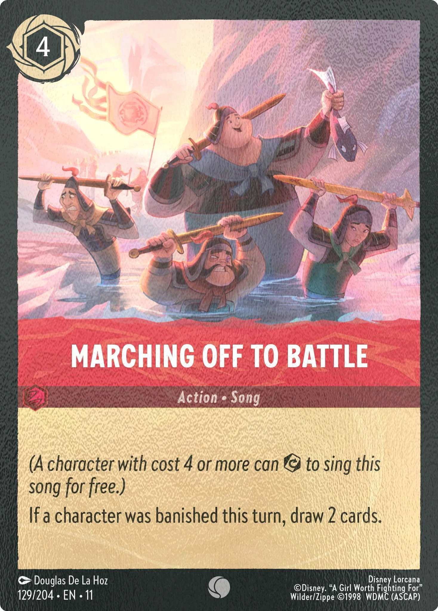 Marching Off to Battle - 129/204 [Winterspell] [Cold Foil]