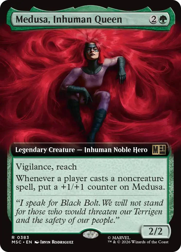 Medusa, Inhuman Queen [383] [Extended Art] [Marvel Super Heroes: Commander] [Non-Foil]