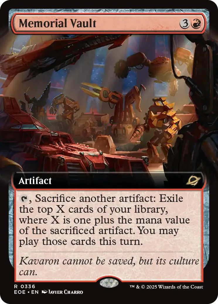 Memorial Vault [336] [Extended Art] [Edge of Eternities] [Non-Foil]