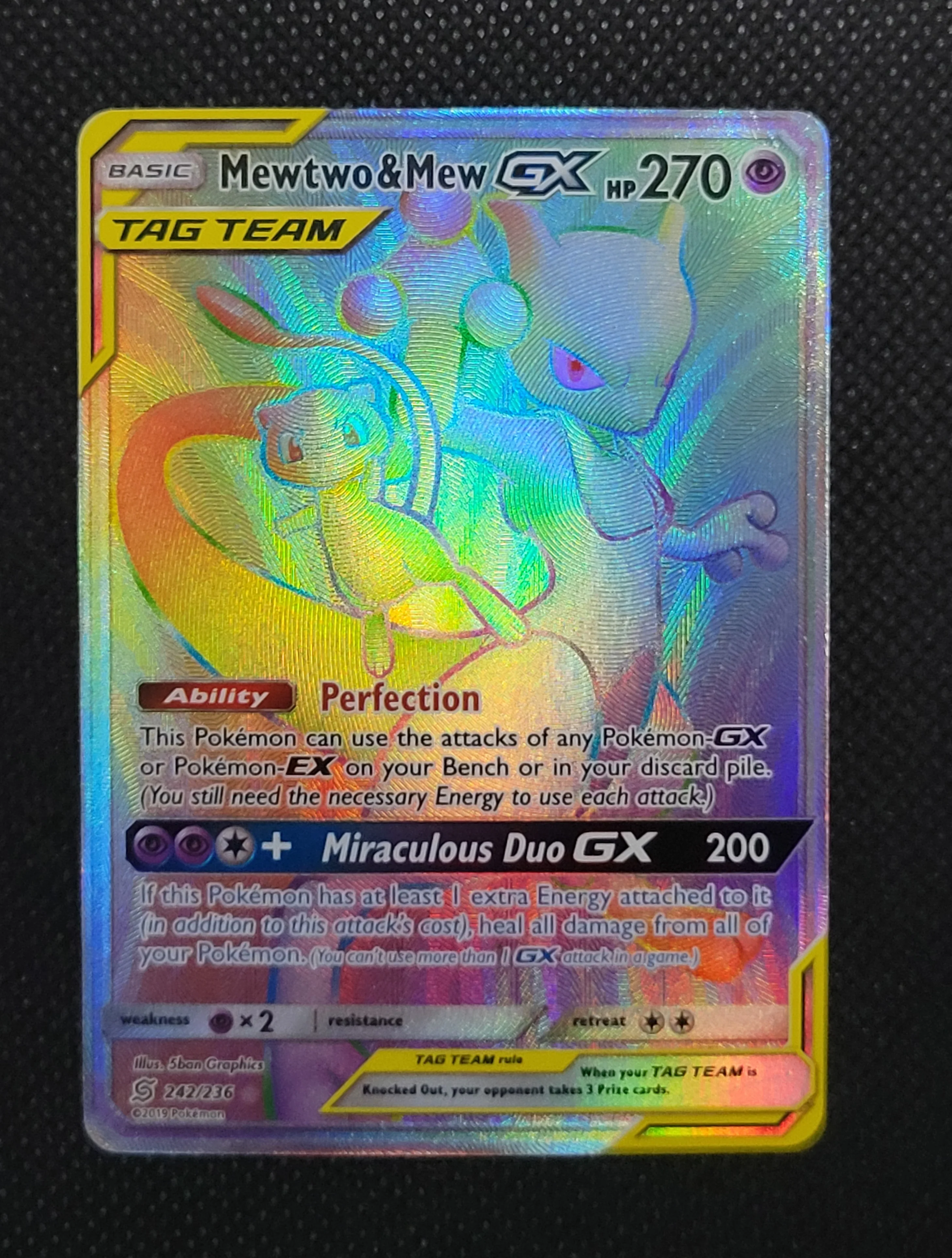 Mewtwo & Mew-GX — Damaged|Rare Secret — ID 17483 - Image 7