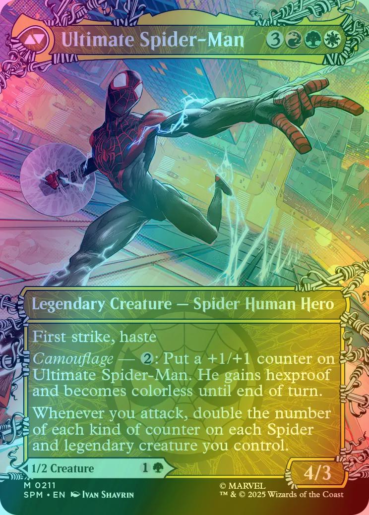 Miles Morales // Ultimate Spider-Man [211] [Borderless] [Web-Slinger] [Marvel's Spider-Man] [Foil] - Image 2