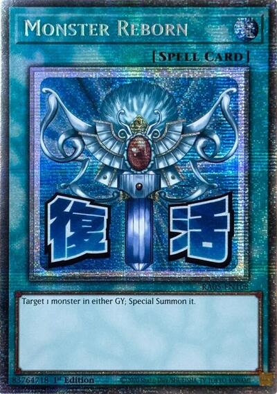 Monster Reborn - Stamp - RA05-EN108 - Starlight Rare - 1st Edition