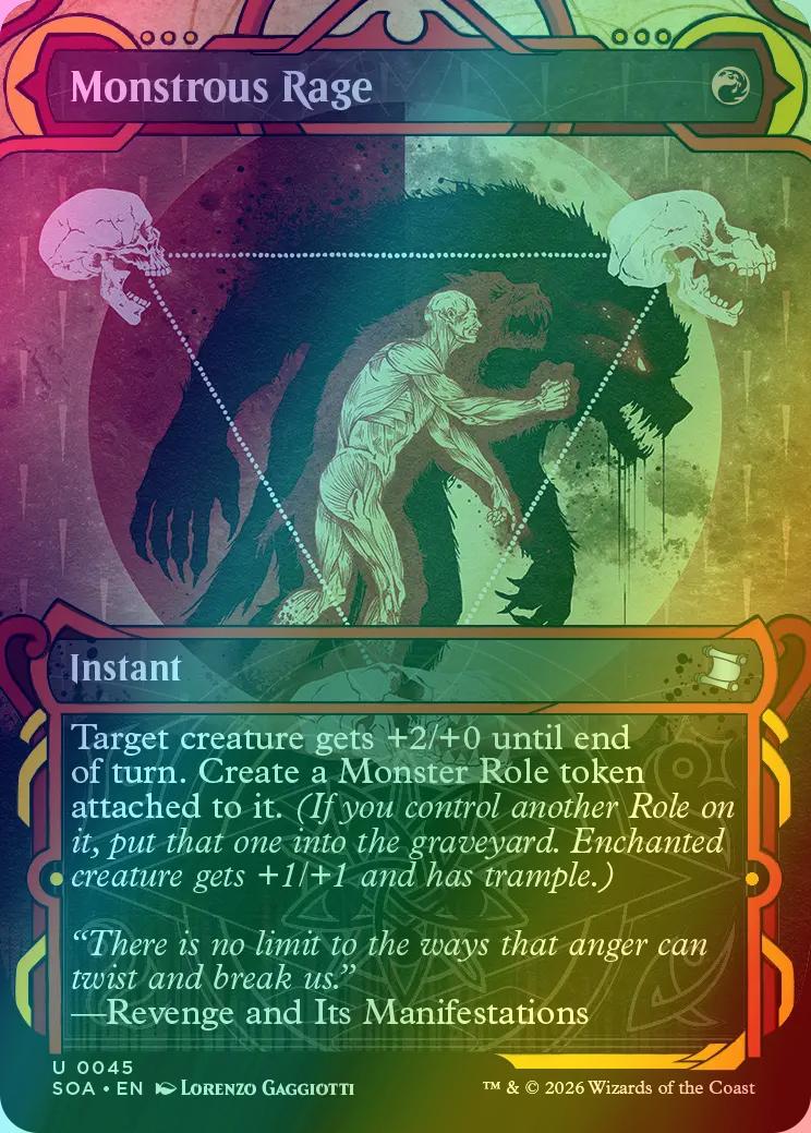 Monstrous Rage [45] [Showcase] [Secrets of Strixhaven: Mystical Archive] [Foil]