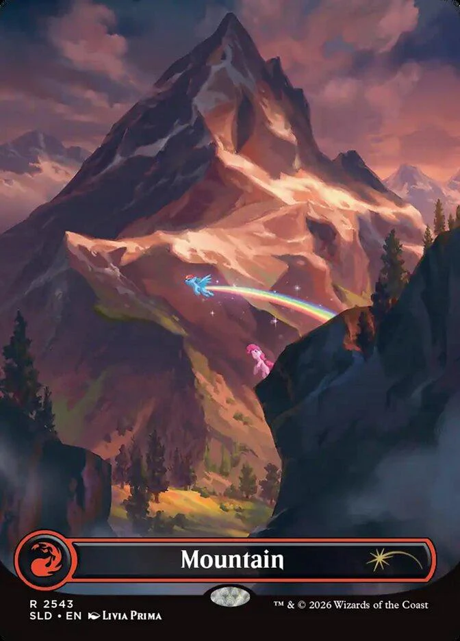 Mountain [2543] [Borderless] [Lands of Equestria] [Secret Lair Drop] [Non-Foil]