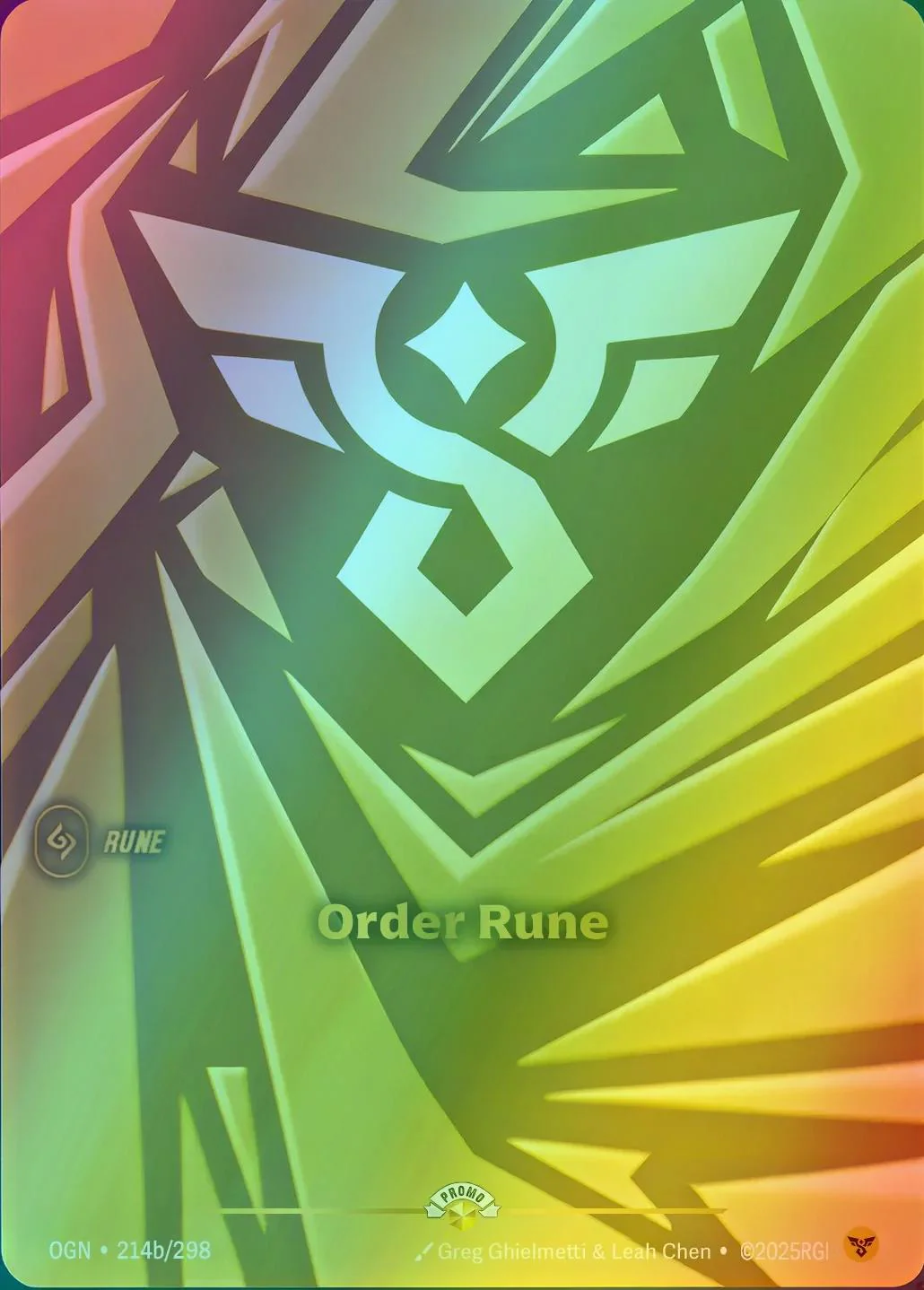Order Rune - 214b/298 [Riftbound Organized Play Promotional Cards] [Foil]