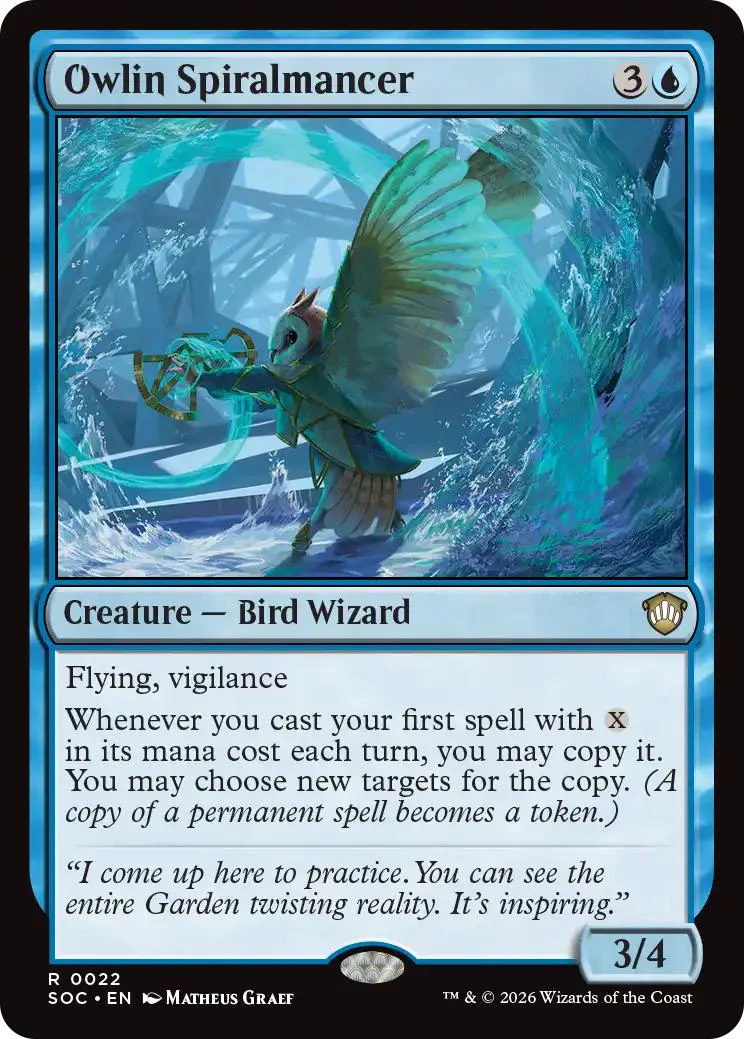Owlin Spiralmancer [22] [Secrets of Strixhaven: Commander] [Non-Foil]