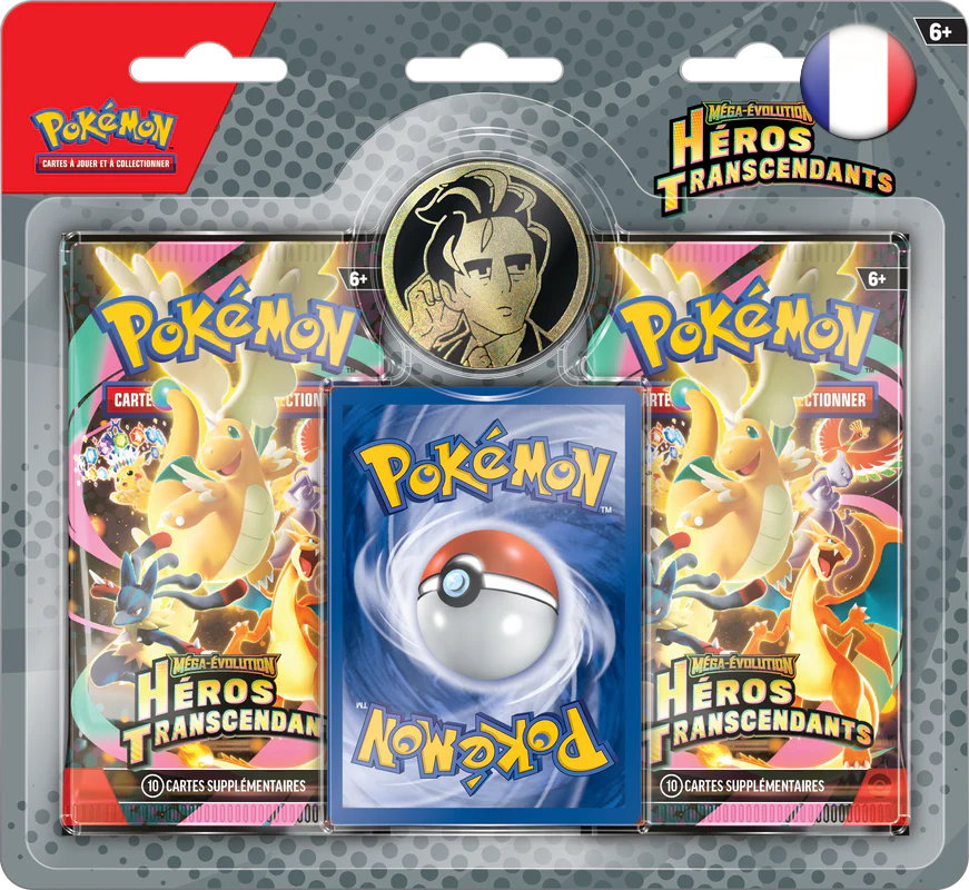 Pokémon TCG: Mega Evolution - Ascended Heroes - Blister Pack Collection - Two Boosters - Larry - French