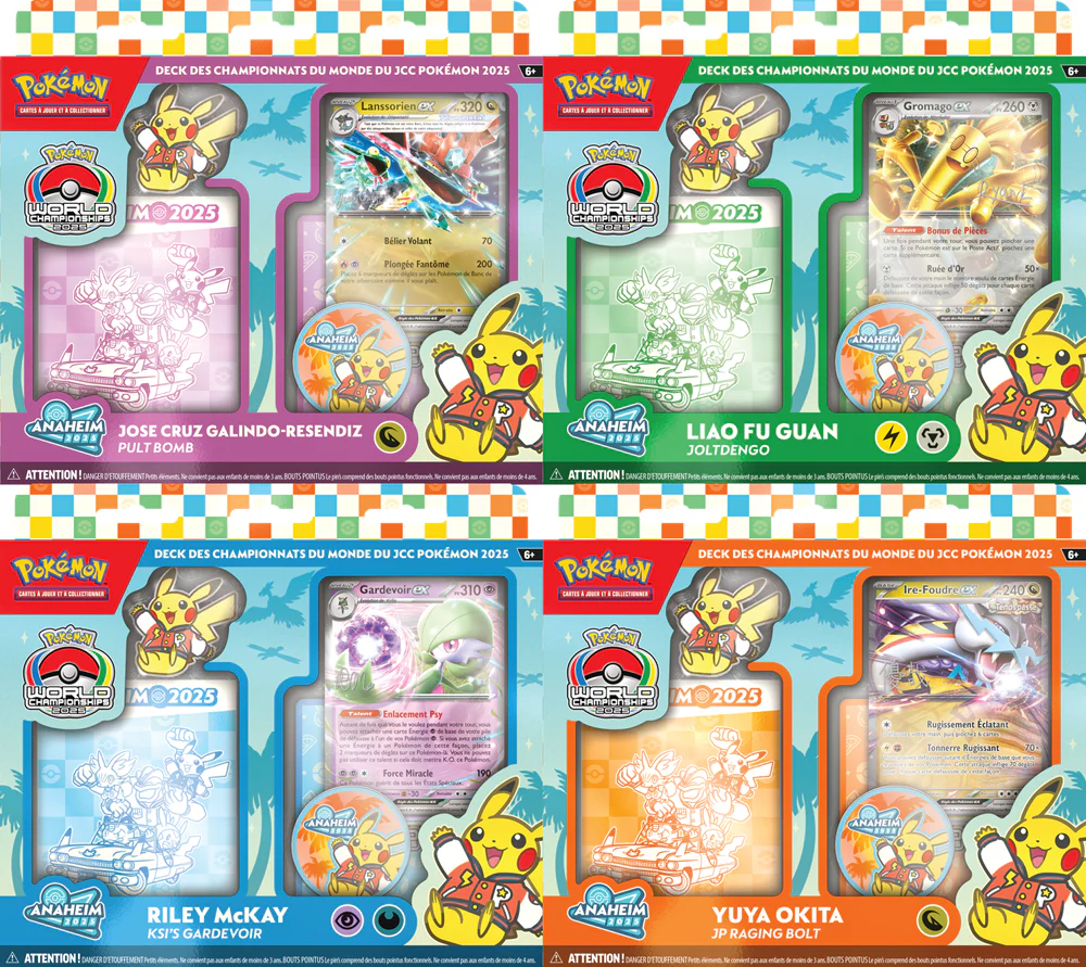 Pokémon TCG: World Championships Deck 2025 - Set of 4 - French