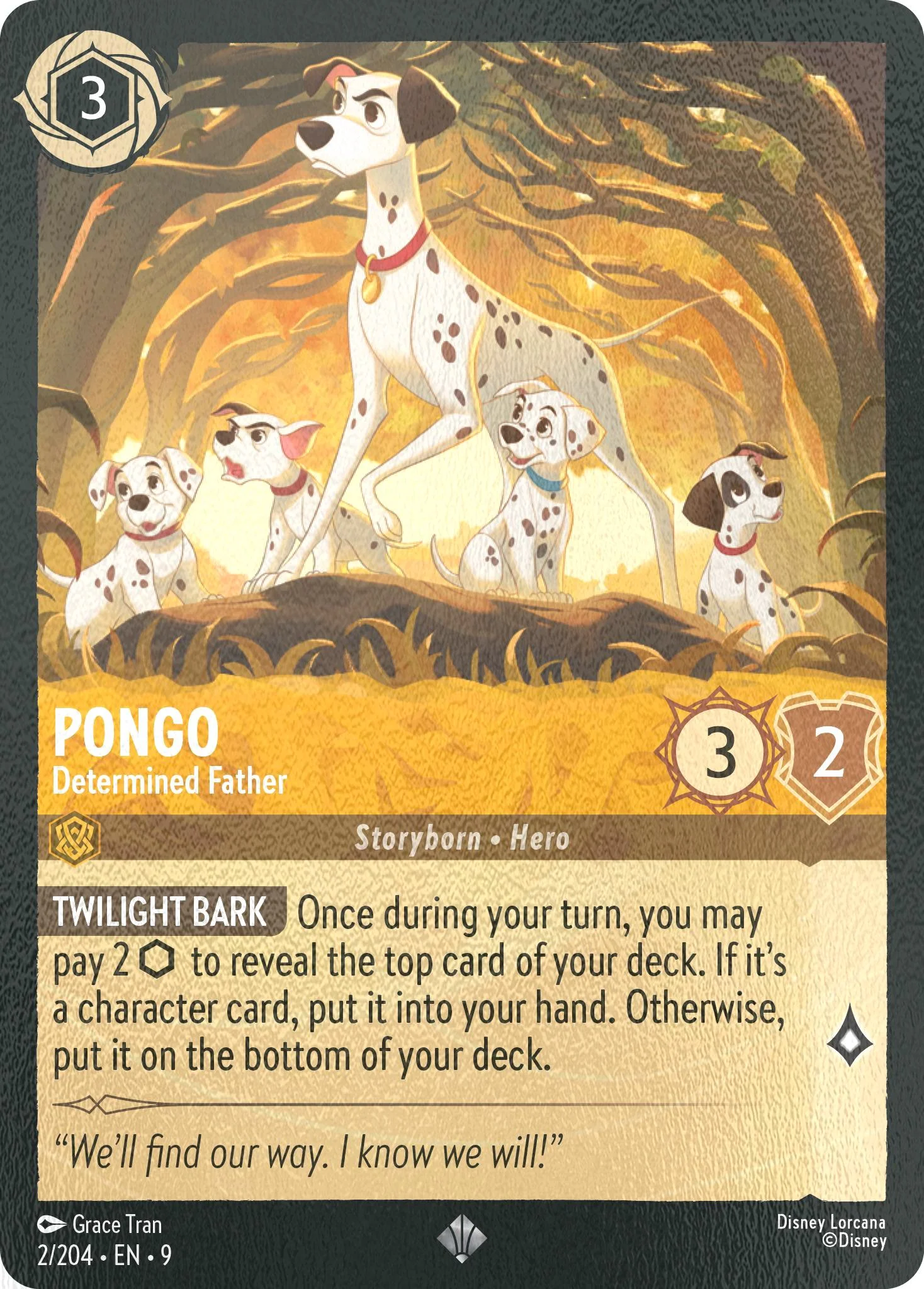 Pongo - Determined Father - 2/204 [Fabled] [Cold Foil]