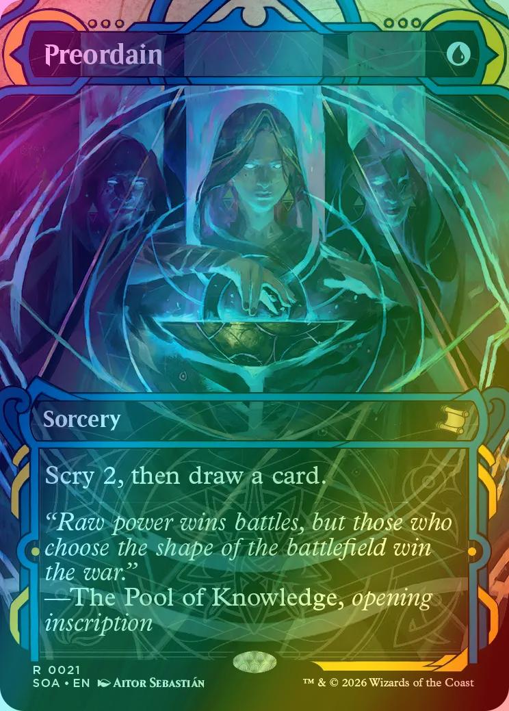 Preordain [21] [Showcase] [Secrets of Strixhaven: Mystical Archive] [Foil]