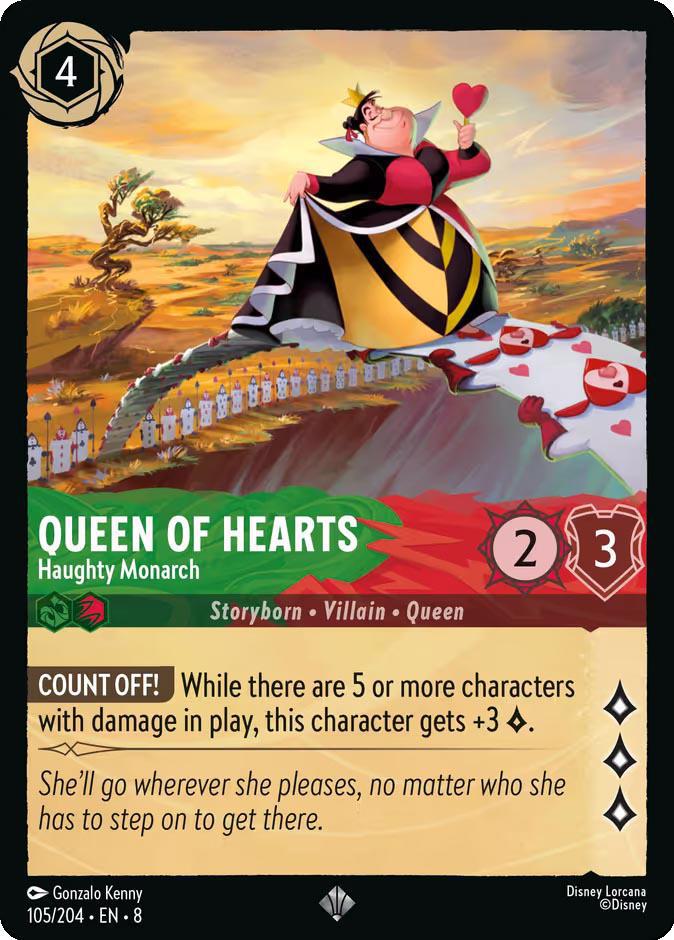 Queen of Hearts - Haughty Monarch - 105/204 [Reign of Jafar] [Non-Foil]