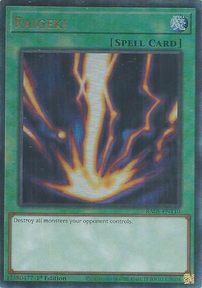 Raigeki - RA05-EN110 - Ultimate Rare - 1st Edition