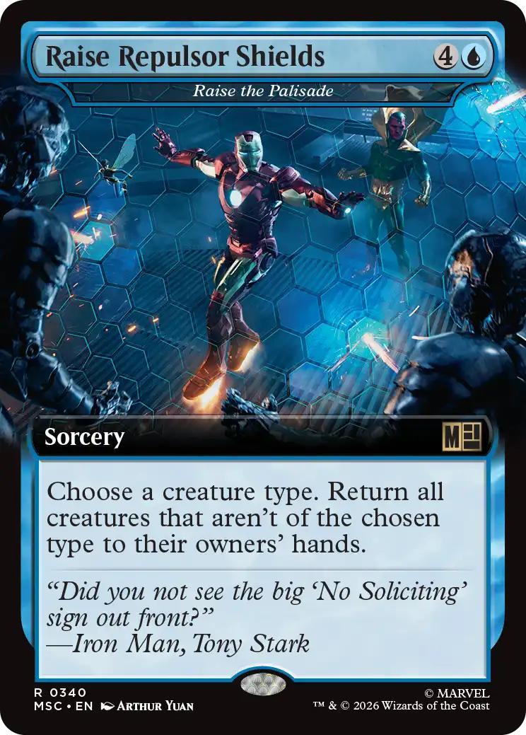 Raise the Repulsor Shields - Raise the Palisade [340] [Extended Art] [Marvel Super Heroes: Commander] [Non-Foil]