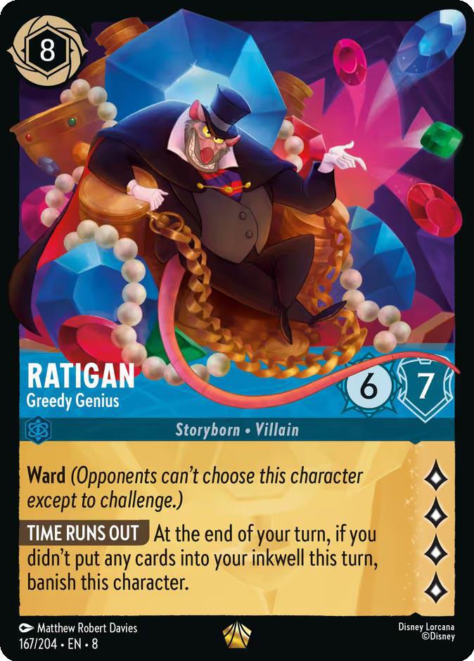 Ratigan - Greedy Genius - 167/204 [Reign of Jafar] [Non-Foil]