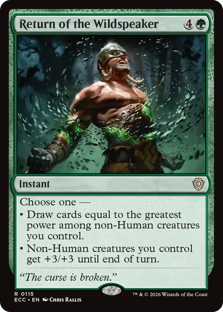 Return of the Wildspeaker [115] [Lorwyn Eclipsed: Commander] [Non-Foil]