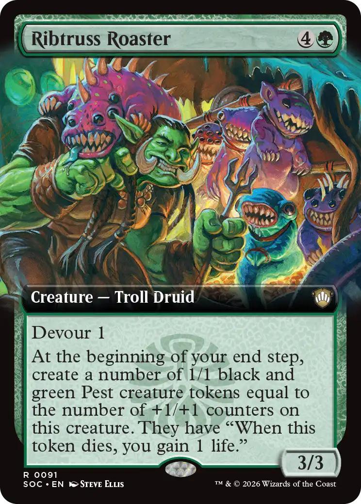 Ribtruss Roaster [91] [Extended Art] [Secrets of Strixhaven: Commander] [Non-Foil]