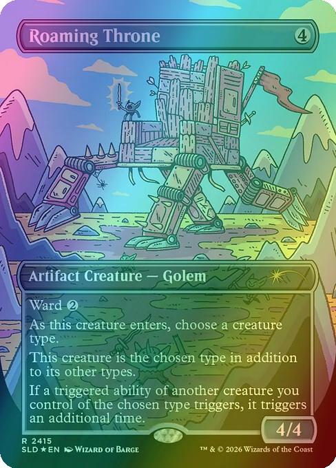 Roaming Throne [2415] [Borderless] [Goblin Storm] [Secret Lair Drop] [Foil]
