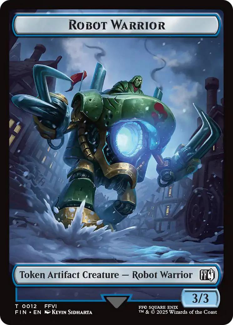 Hero Token (07) // Robot Warrior Token (12) [FINAL FANTASY: Tokens] [Non-Foil] - Image 2