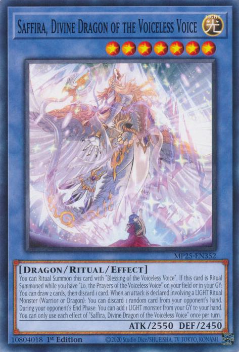Saffira, Divine Dragon of the Voiceless Voice - MP25-EN352 - Common - 1st Edition
