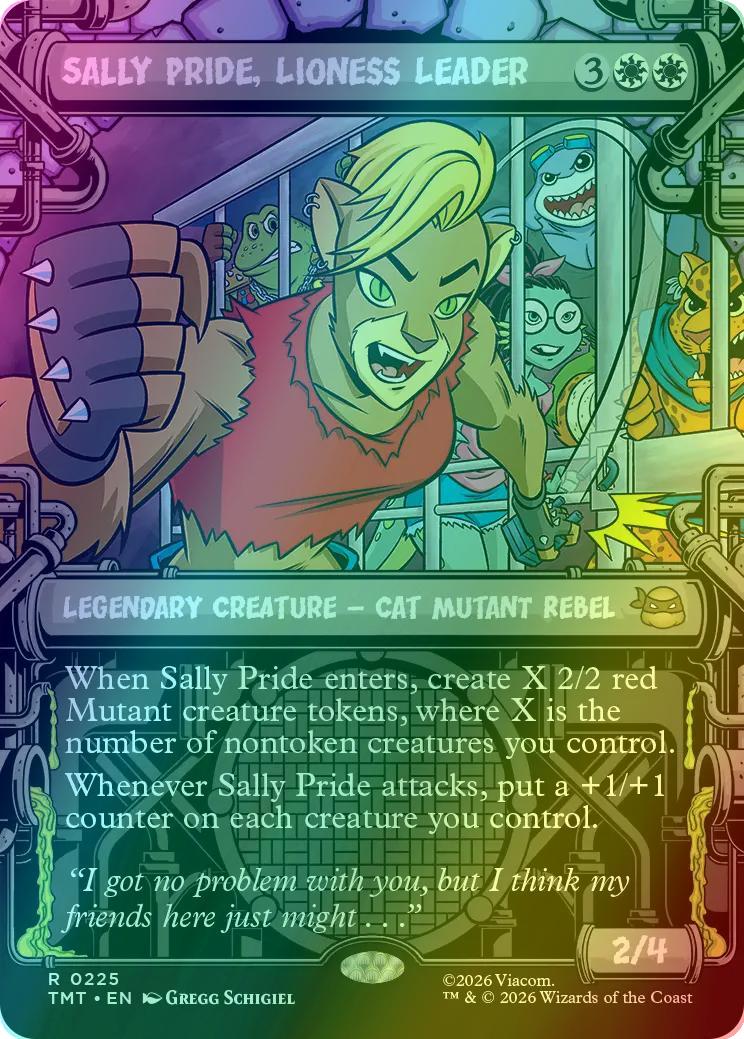 Sally Pride, Lioness Leader [225] [Sewer Frame] [Teenage Mutant Ninja Turtles] [Foil]