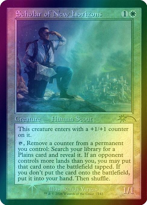 Scholar of New Horizons [7143] [Retro Frame] [Handsome Humans] [Secret Lair Drop] [Foil]