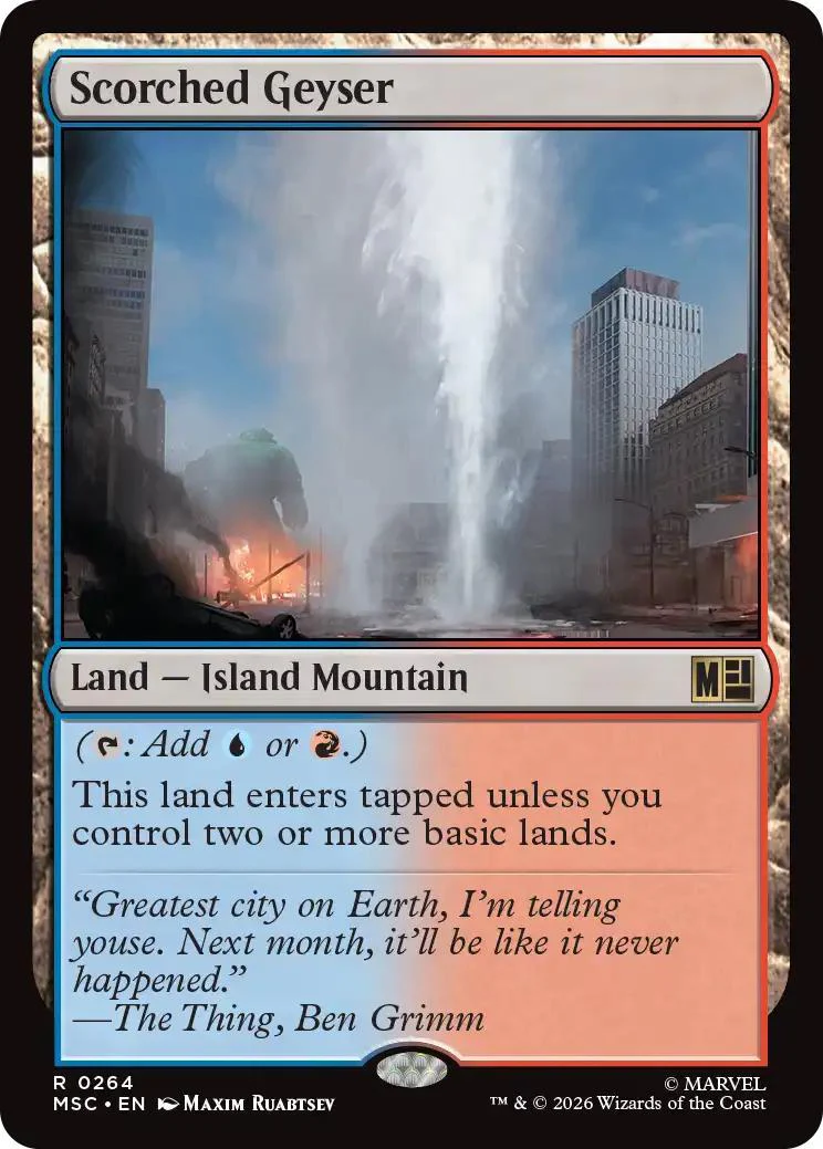 Scorched Geyser [264] [Marvel Super Heroes: Commander] [Non-Foil]