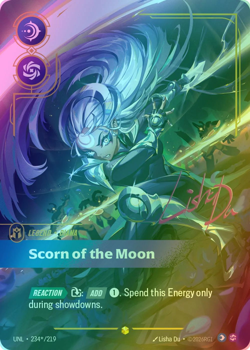 Scorn of the Moon (Diana) (Signature) - 234*/219 [Unleashed] [Foil]